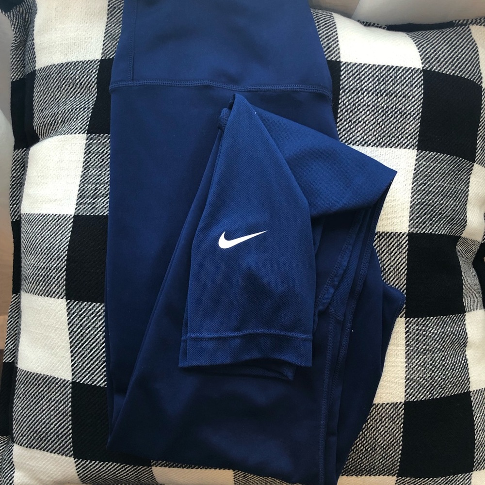 💗Free Gift W/Purchase💗Nike Blue Ankle Length Leggings with Mesh Bottom ~Small~